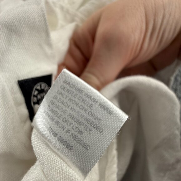 Todd Snyder White Button Up Shirt Men Short Sleeve All Linen Small Portugal - Picture 12 of 15